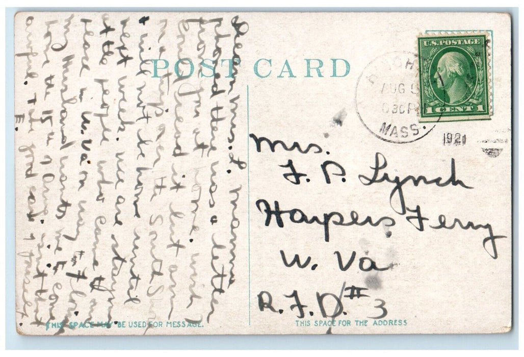 1921 Old Garrison House Hingham Massachusetts MA Posted Antique Postcard