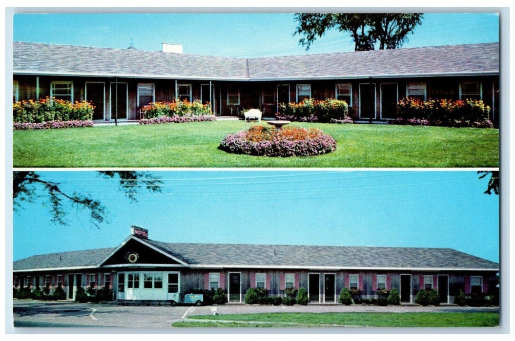 General Swift Motel Falmouth Massachusetts MA Split View Vintage Postcard