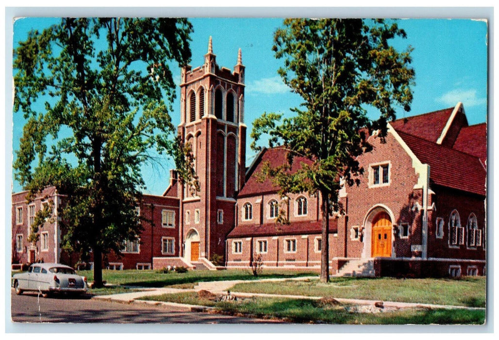 1956 Central Christian Church, Decatur Illinois IL Vintage Posted Postcard