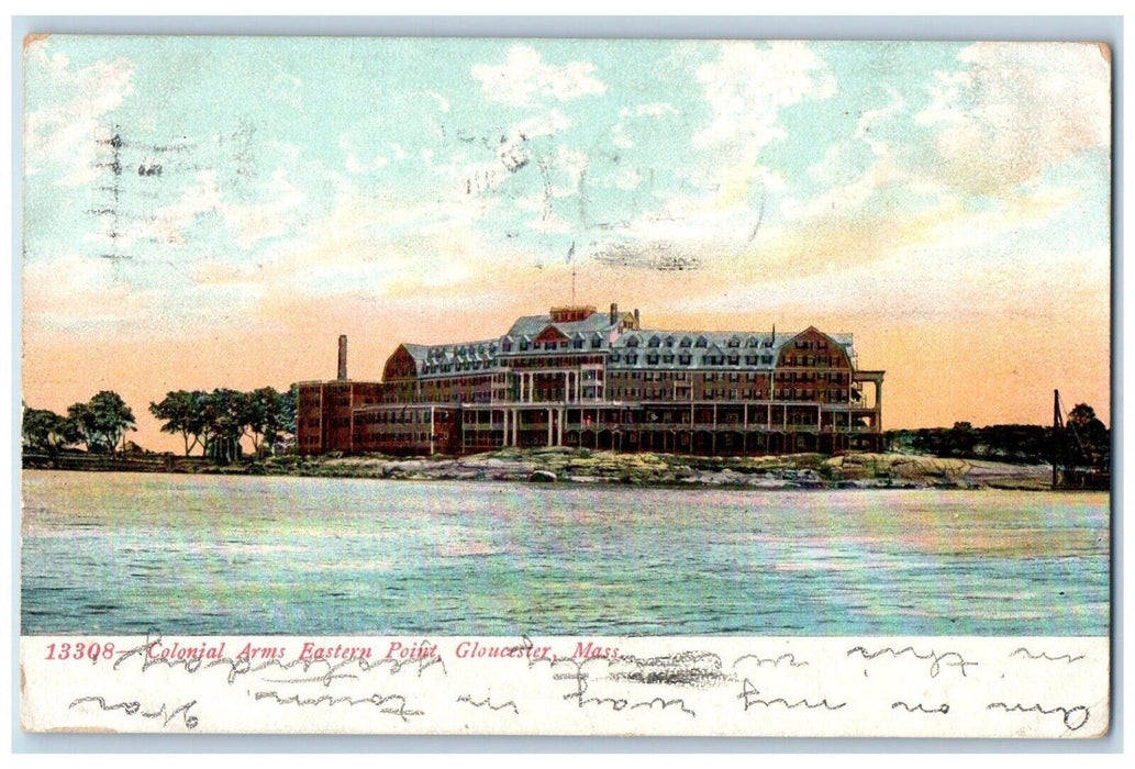 1907 Colonial Arms Easter Point Gloucester Massachusetts MA Antique Postcard
