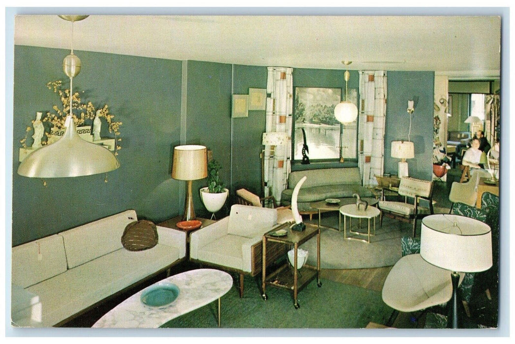 Merrill Modern Interiors Furniture Boston Massachusetts MA Antique Postcard