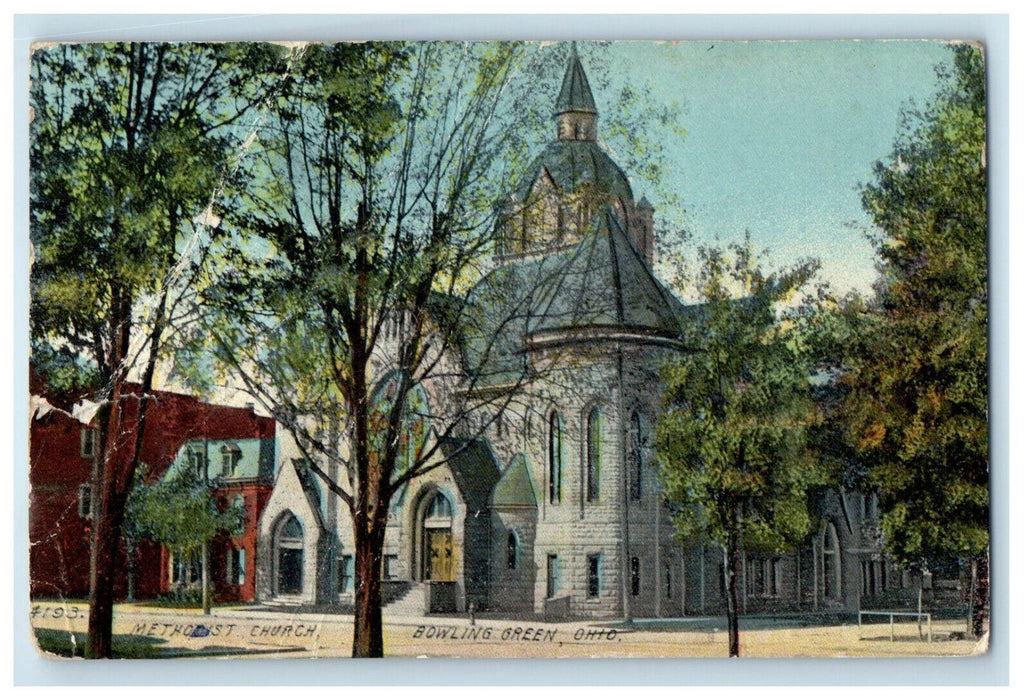 1928 Methodist Church, Bowling Green Ohio OH Vintage Posted Postcard