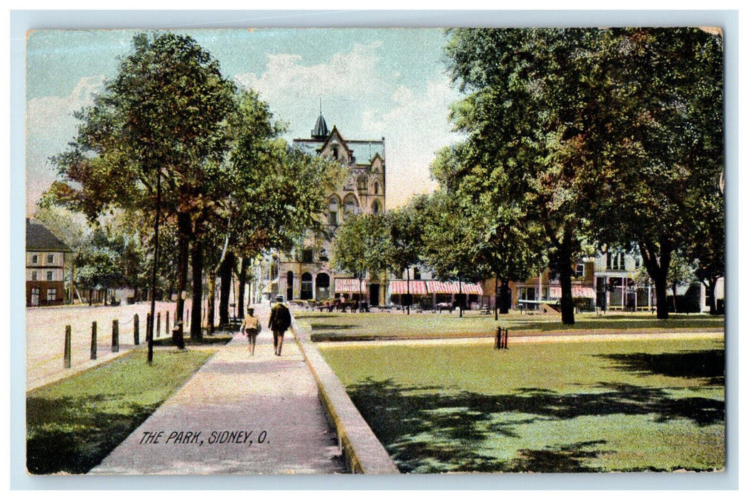 c1910 The Park, Sidney Ohio OH Antique Unposted The Rotograph Co Postcard