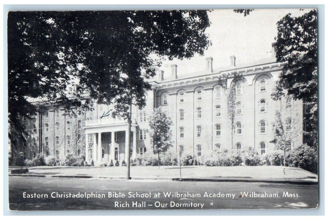 Eastern Christadelphian Bible School At Wilbraham Academy Wilbraham MA Postcard