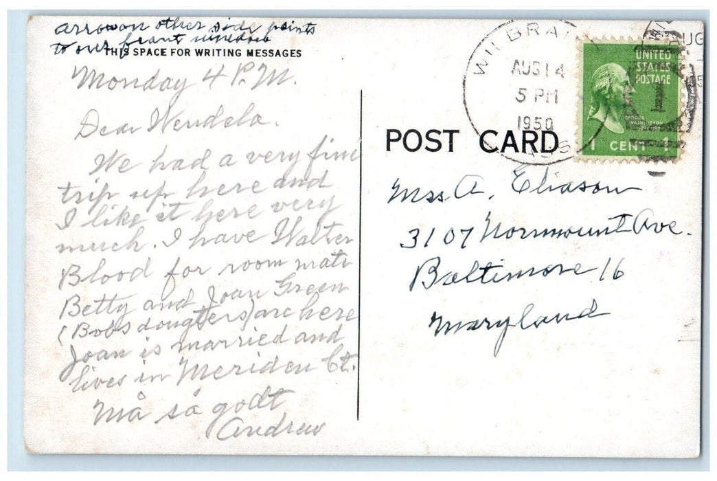 Eastern Christadelphian Bible School At Wilbraham Academy Wilbraham MA Postcard