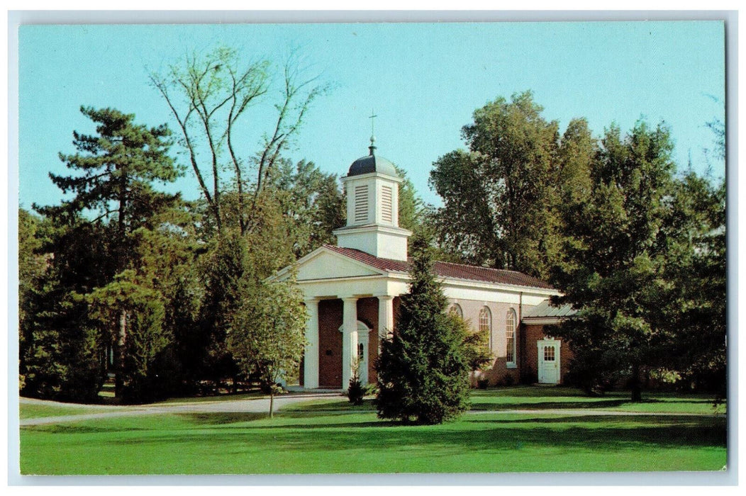 c1950's Hanover College Memorial Chapel Hanover Indiana IN Postcard