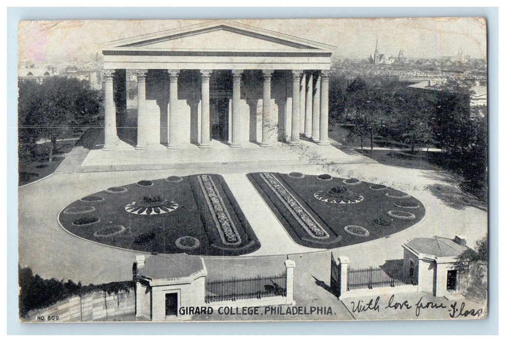 1906 Girard College, Philadelphia PA Avondale PA Posted Antique Postcard