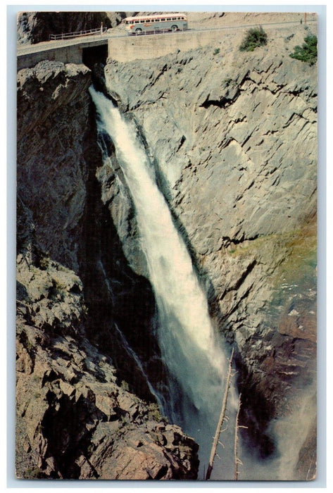 Bear Creek Falls Million Dollar Hwy Bus San Juan Mountains Silverton CO Postcard