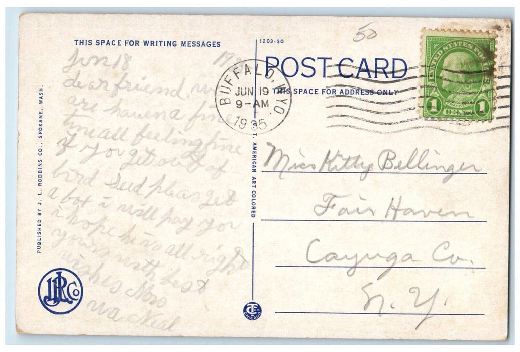 1935 Castle Rock Ten Sleep Canyon U. S. Highway Buffalo Wyoming WY Postcard