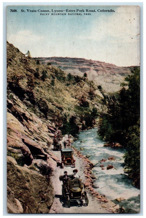 St. Vrain Canon Lyons Ester Park Road CO, Rocky Mountain National Park Postcard