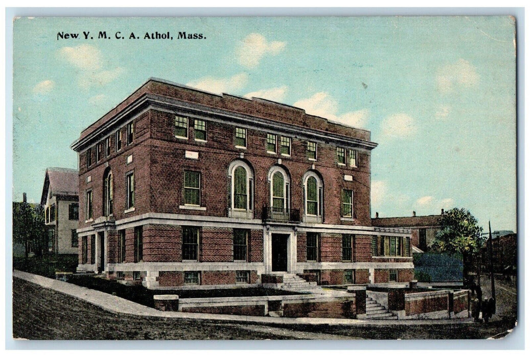 c1910's New Y. M. C. A. Building Athol Massachusetts MA Antique Postcard