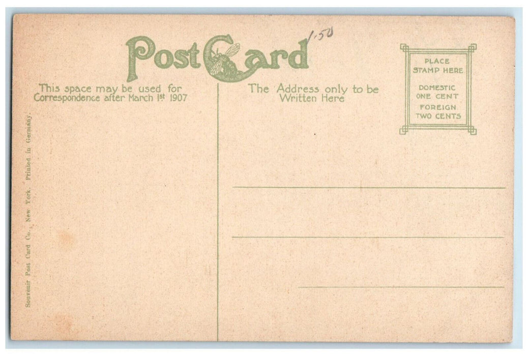 c1910 Germania Bank Building, Savannah Georgia GA Antique Unposted Postcard