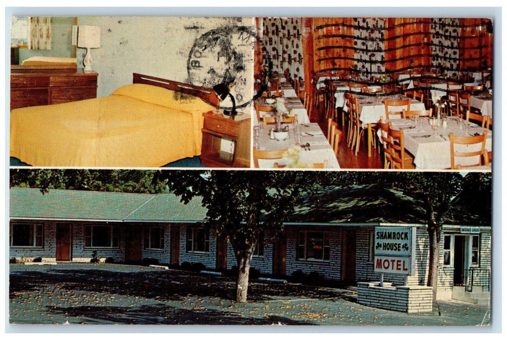 1910 Shamrock House Motels Dining & Room View East Durham New York NY Postcard