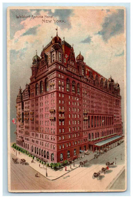 1903 Waldorf Astoria Hotel, New York NY Londonville OH Antique Postcard