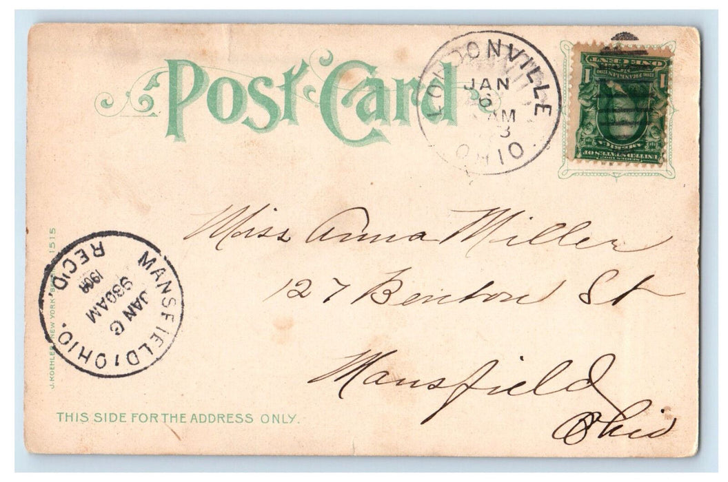 1903 Waldorf Astoria Hotel, New York NY Londonville OH Antique Postcard