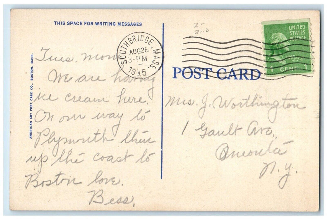 1945 American Optical Company Southbridge Massachusetts MA Vintage Postcard