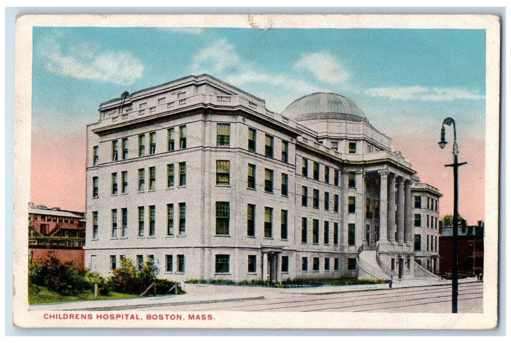 c1910's Childrens Hospital Building Boston Massachusetts MA Antique Postcard