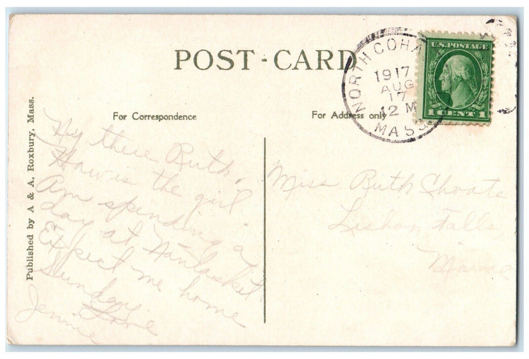 1917 View Of Panorama Nantasket Beach Massachusetts MA Posted Antique Postcard