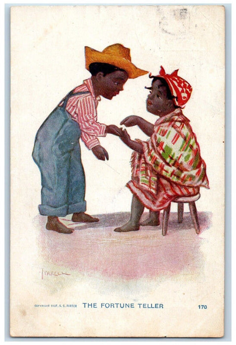 1907 Boy And Girl The Fortune Teller Goshen Indiana IN Posted Antique Postcard