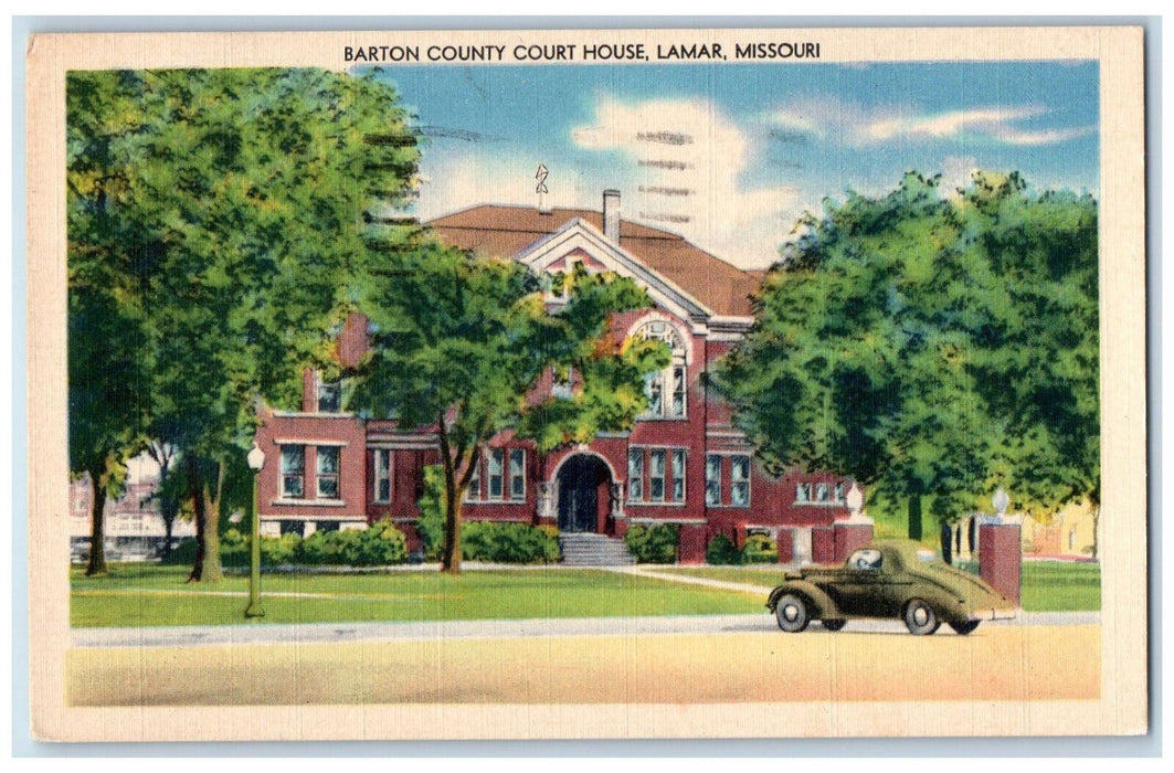 1961 Barton County Court House, Lamar Missouri MO Vintage Posted Postcard