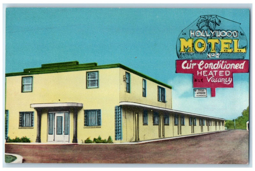 c1950s Hollywood Motel No. 2 Lundy's Lane Niagara Falls Ontario Canada Postcard