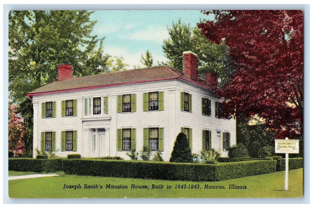c1950s Joseph Smith's Mansion House, Nauvoo Illinois IL Unposted Postcard