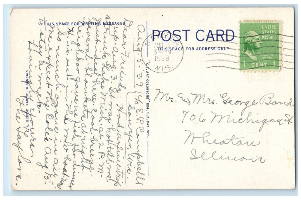 1939 Bridle Path on the Minnehaha Trail, Peninsula State Park, WI Postcard