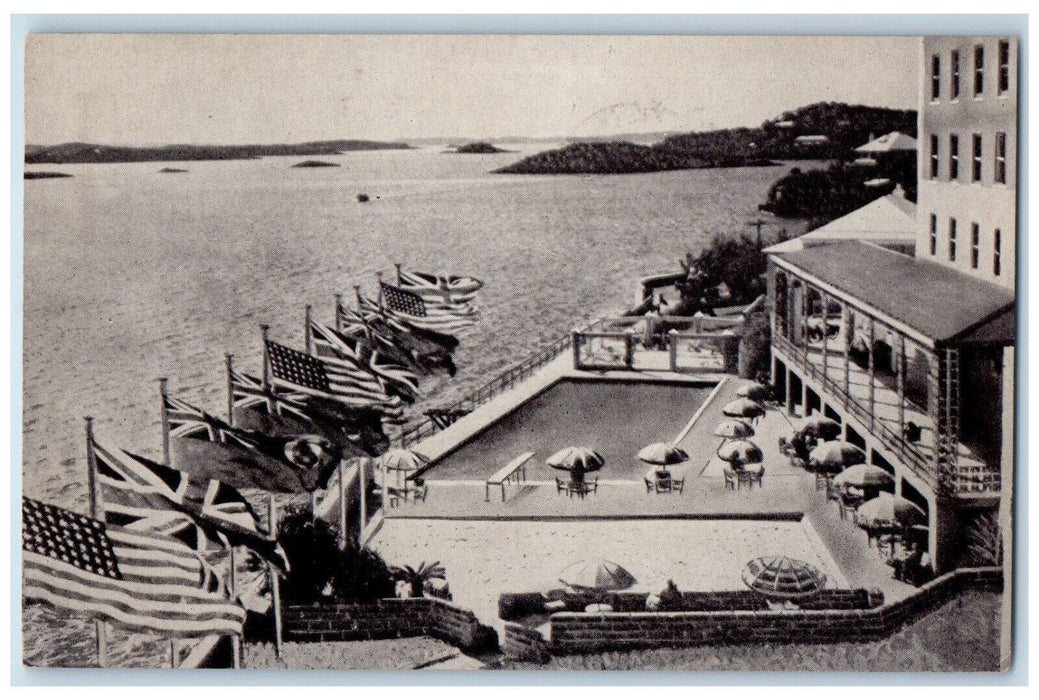 1952 The Princess Hotel Hamilton Bermuda Cancel Vintage Posted Postcard