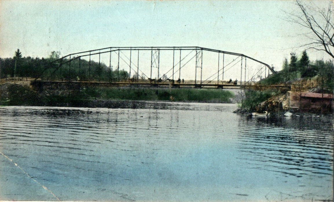 1910 Lake Bridge, Lake Lamoile, Morrisville Vermont VT Posted Antique Postcard