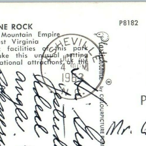 1963 Backbone Rock In Beautiful Mountain Empire Southwest Virginia VA Postcard