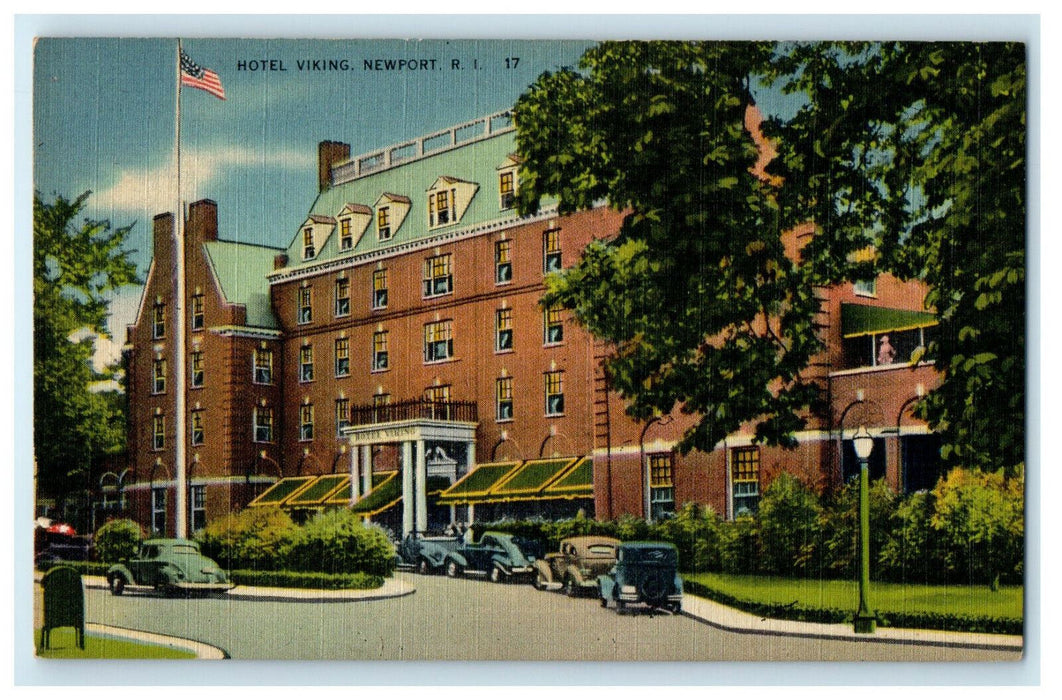 c1930s Hotel Viking Newport, 1 Bellevue Ave Rhode Island RI Unposted Postcard