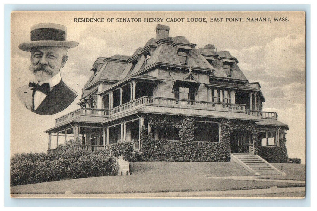 Residence Of Senator Henry Cabot Lodge East Point Nahant Massachusetts Postcard
