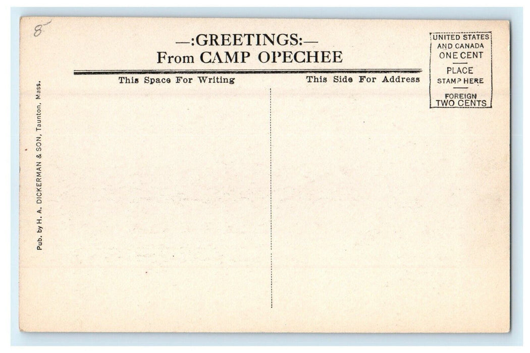 View Of Camp Opechee Centreville Scene Beach Massachusetts MA Unposted Postcard
