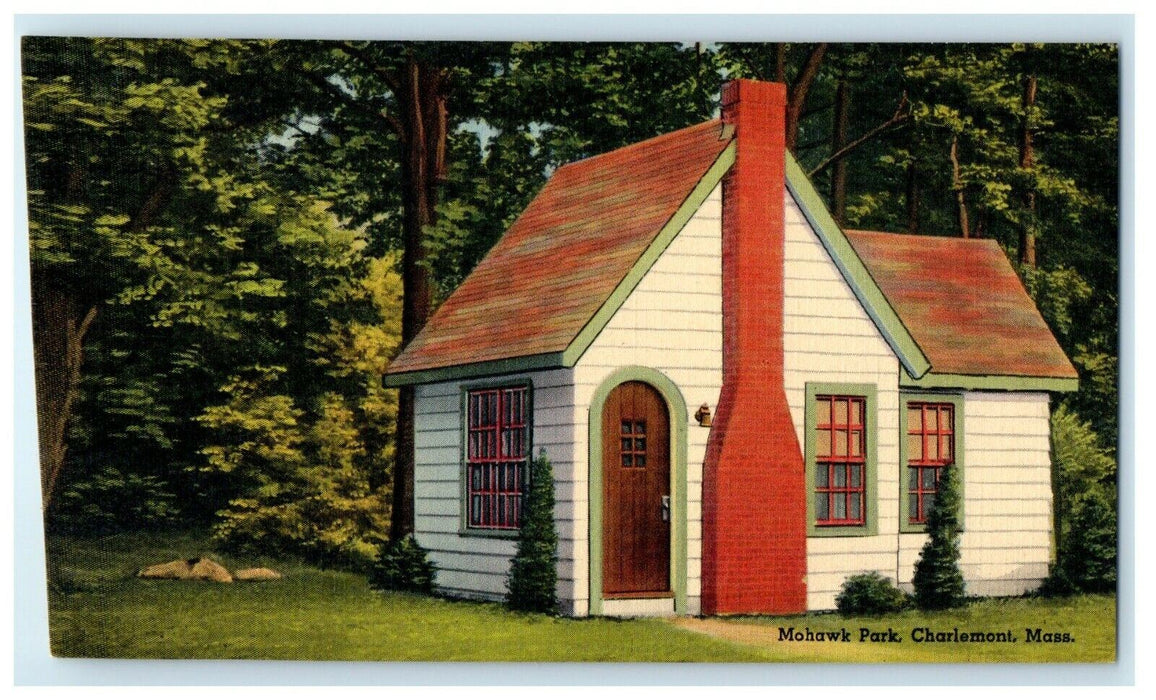 Mohawk Park De Luxe Cabins Charlemont Massachusetts MA Unposted Postcard