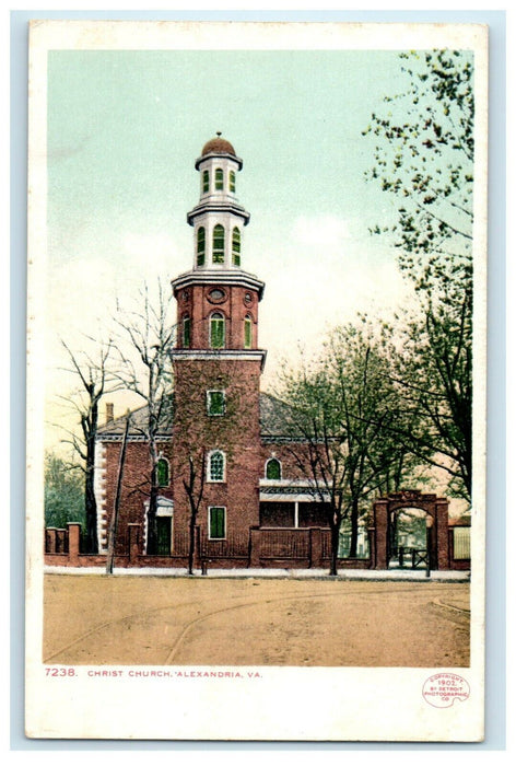 1905 Christ Church Standing in Alexandria Virginia VA Antique Postcard