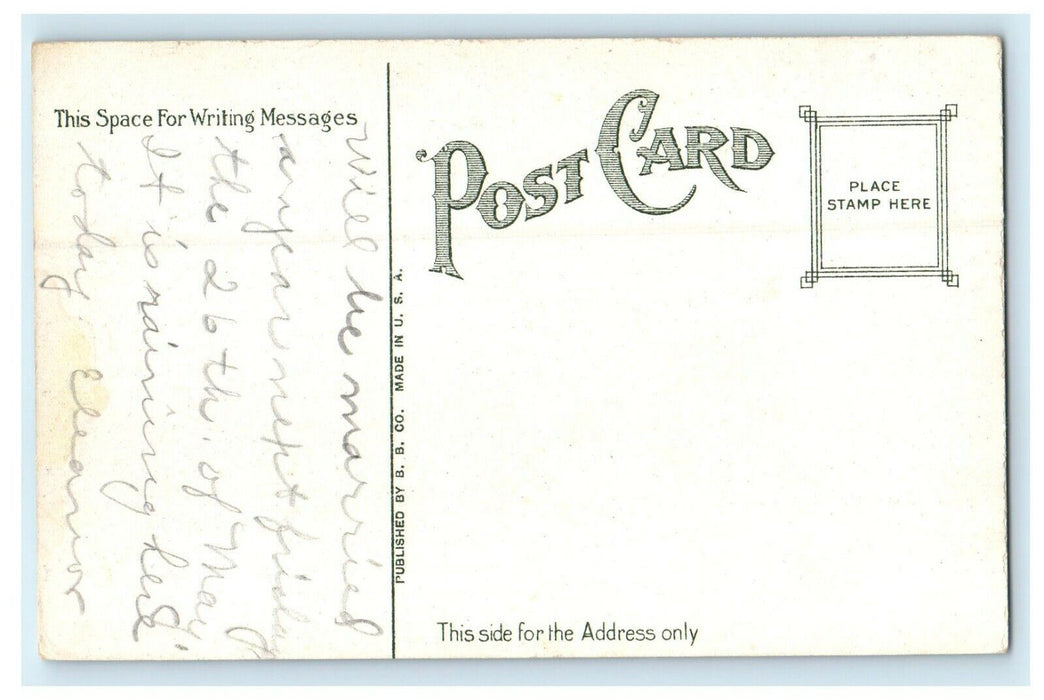 1908 Famous Rock "Major Nic" North of Dubuque Iowa IA Antique Postcard