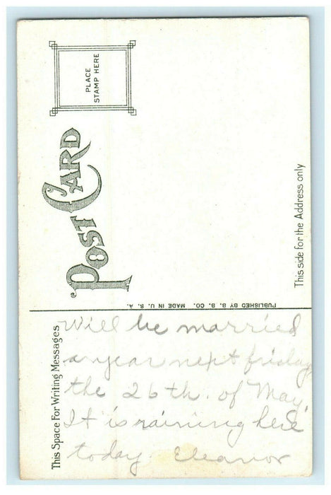 1908 Famous Rock "Major Nic" North of Dubuque Iowa IA Antique Postcard
