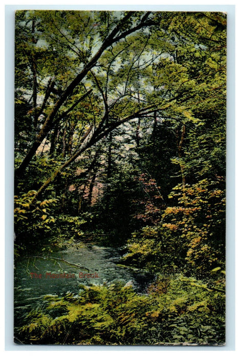 1909 The Mountain Brook, Griswoldville, Massachusetts MA Antique Posted Postcard