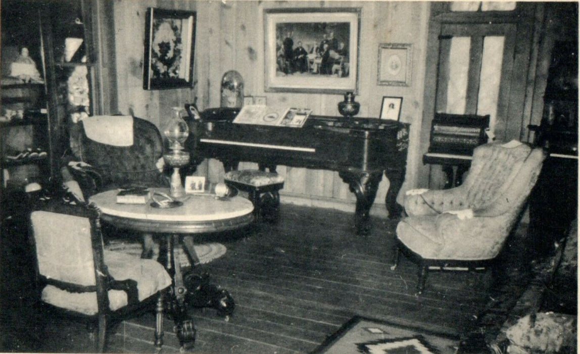 c1940s Living Room in Governor's Home Arizona Territory Prescott Postcard