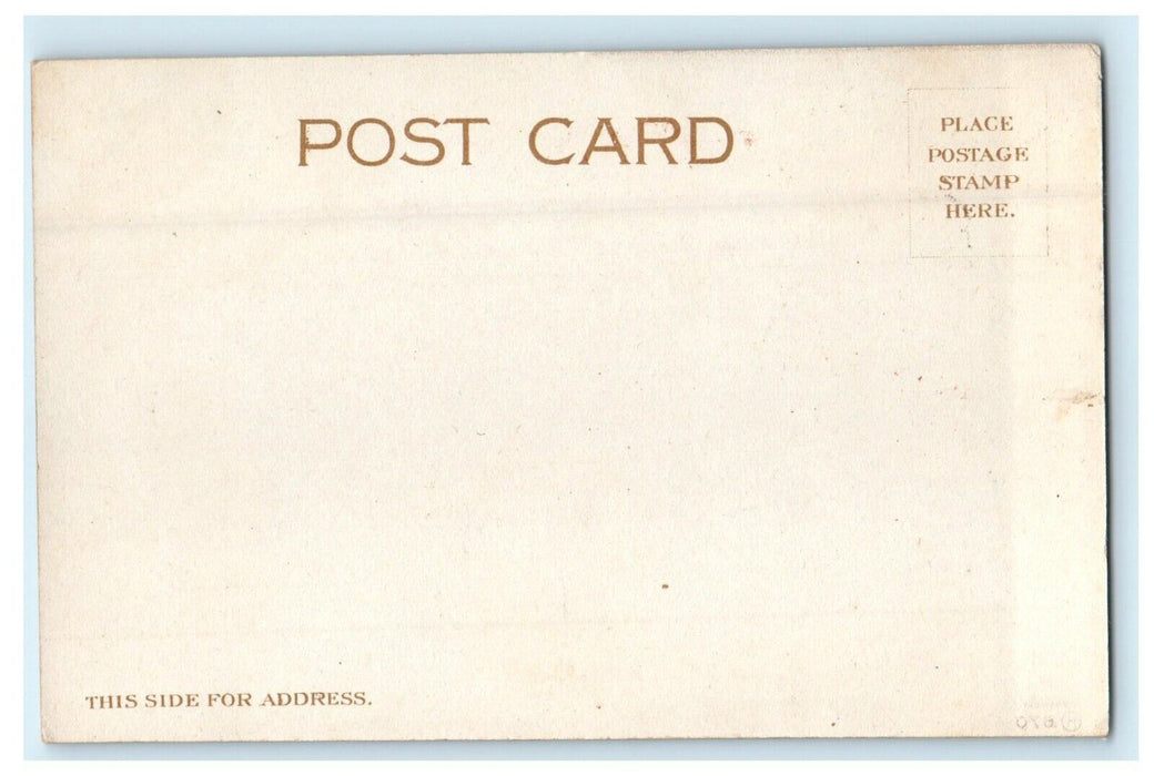 c1910 Brown Dog Smells His Master's Breath On Rye Whiskey Cask Funnel Postcard