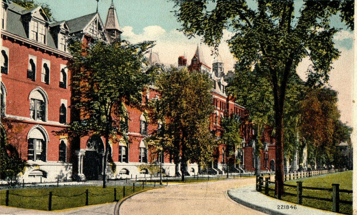 c1910s Lawrence & Farnam Halls, Yale University, Connecticut CT Postcard