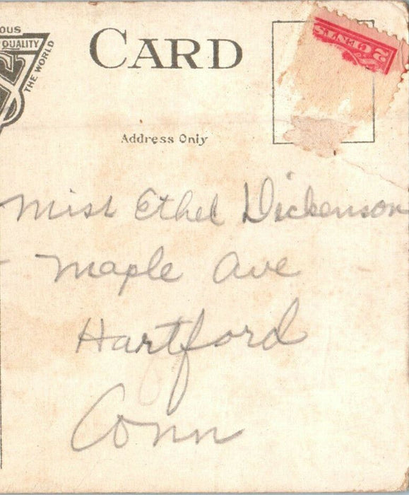 c1910s Lawrence & Farnam Halls, Yale University, Connecticut CT Postcard