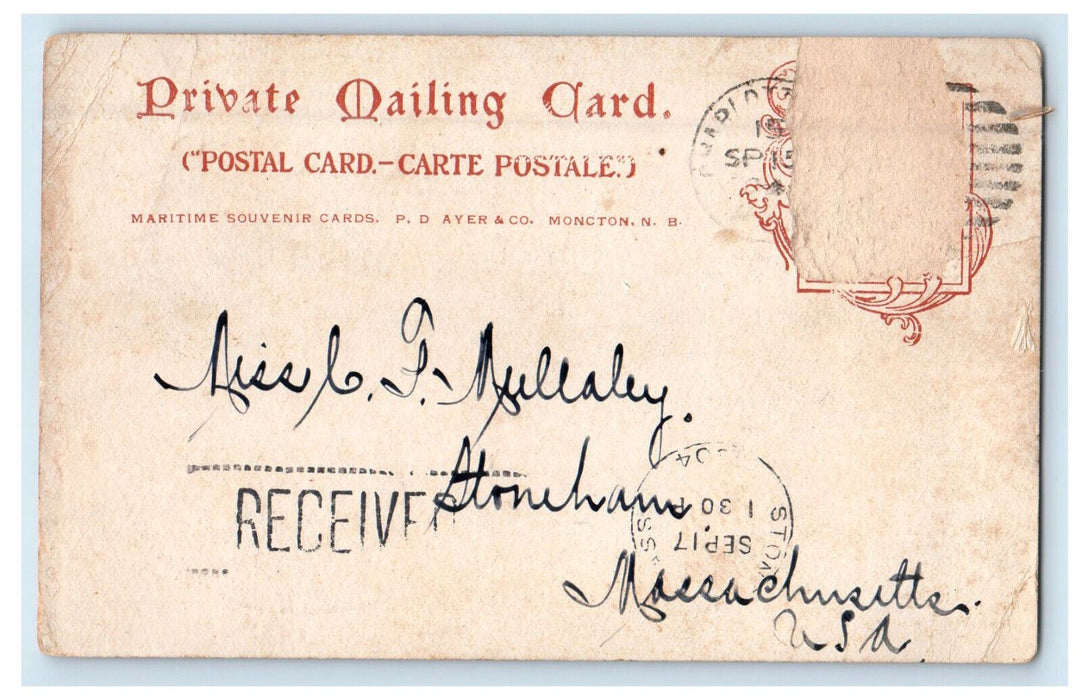 1904 UK Flag, Principal Buildings in Charlottetown PEI Canada PMC Postcard