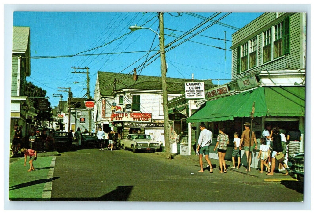 1952 Business District in Provincetown Massachusetts MA Postcard