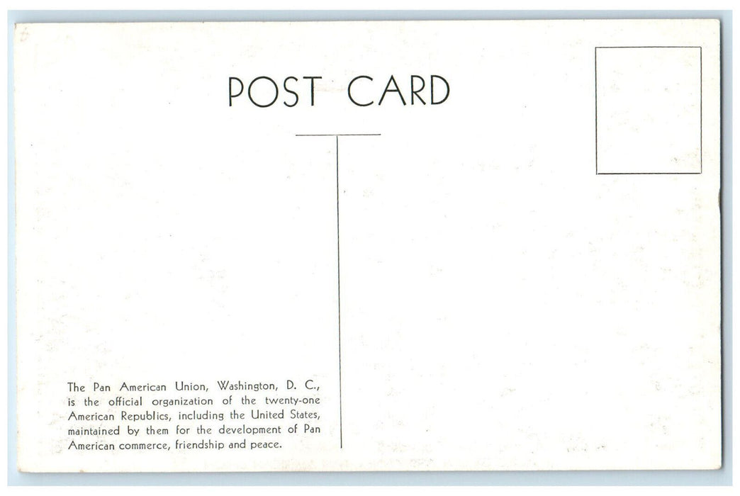 c1940s Aztec Garden and Annex, Pan American Union Washington DC Postcard