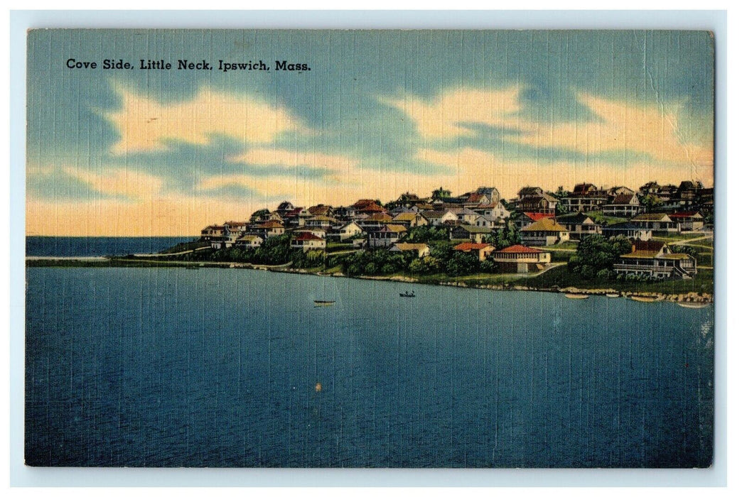 c1905 Cove Side Little Neck Ocean Home View Ipswich Massachusetts MA Postcard