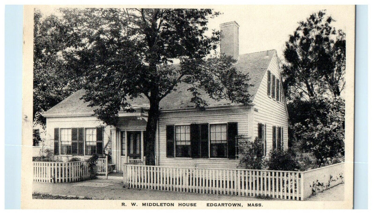 1940 R.W. Middleton House, Edgartown, Massachusetts MA Postcard