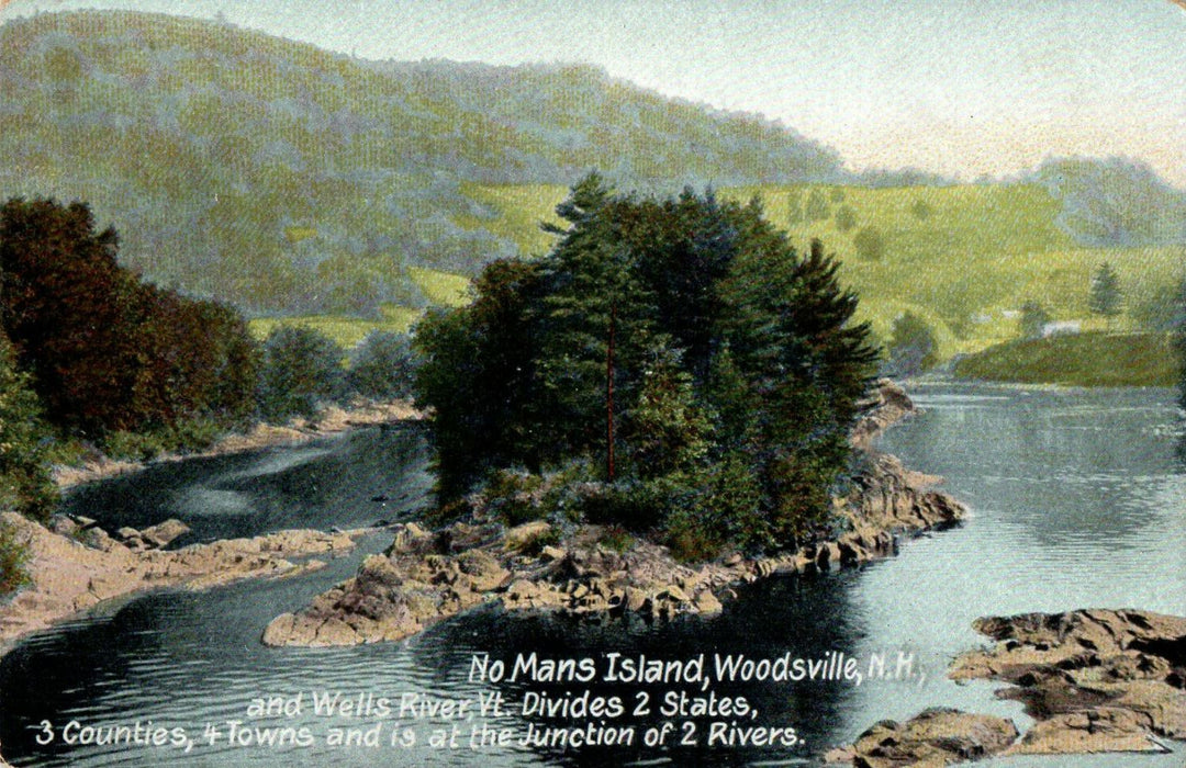 1909 No Man's Island, Woodsville, New Hampshire NH Posted Antique Postcard