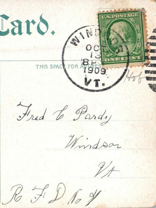 1909 No Man's Island, Woodsville, New Hampshire NH Posted Antique Postcard