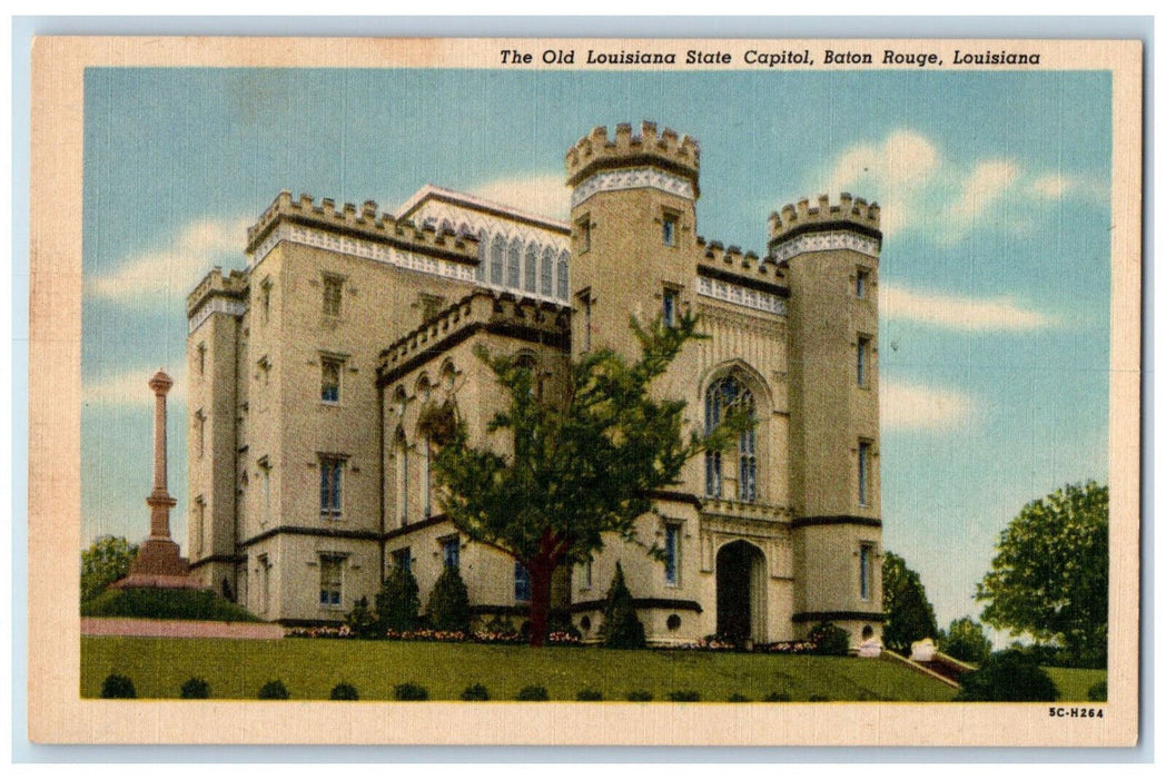 c1950s The Old Louisiana State Capitol, Baton Rouge, Louisiana LA Postcard